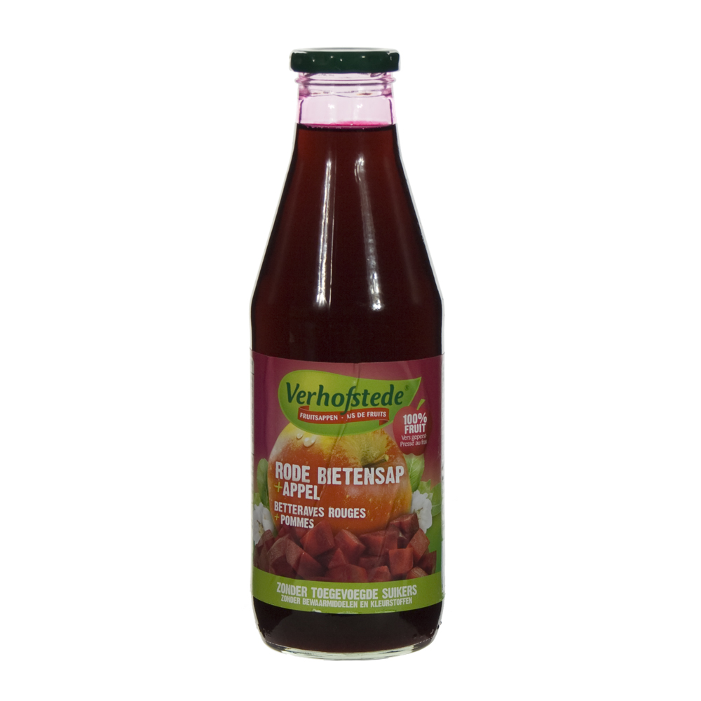 Verhofstede Fruitsap  Rode bieten + appel  70 cl  Fles