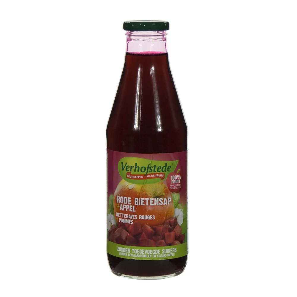 Verhofstede Fruitsap  Rode bieten + appel  70 cl  Fles