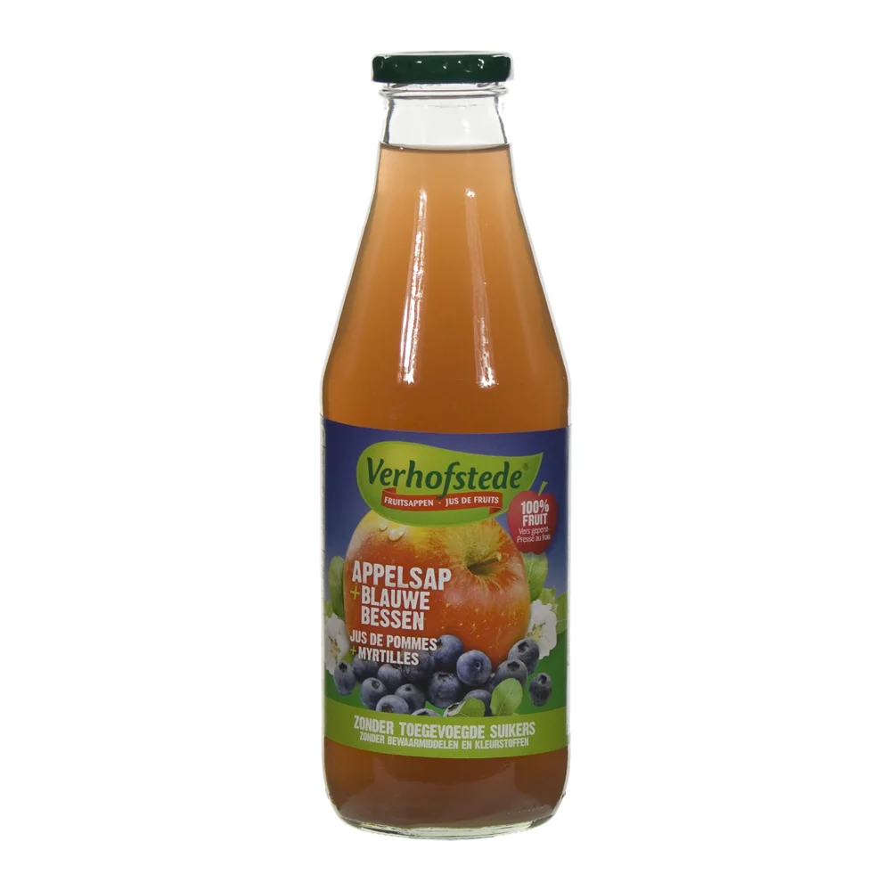 Verhofstede Fruitsap  Appel Blauwbessen  70 cl  Fles