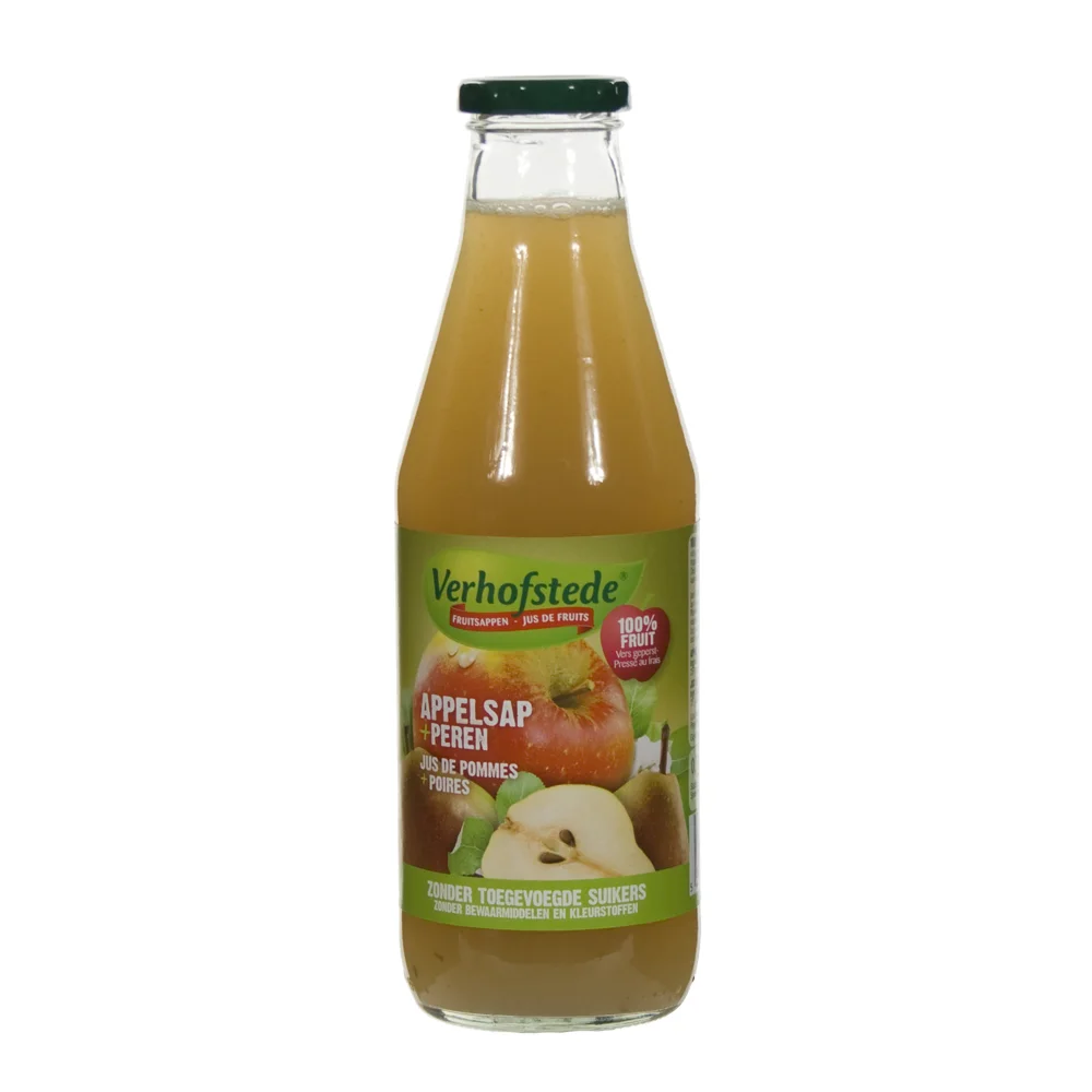 Verhofstede Fruitsap  Appel perensap  70 cl  Fles