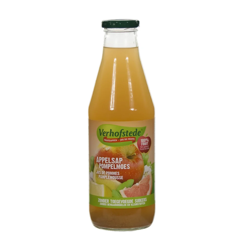 Verhofstede Fruitsap  Appel Pompelmoessap  70 cl  Fles