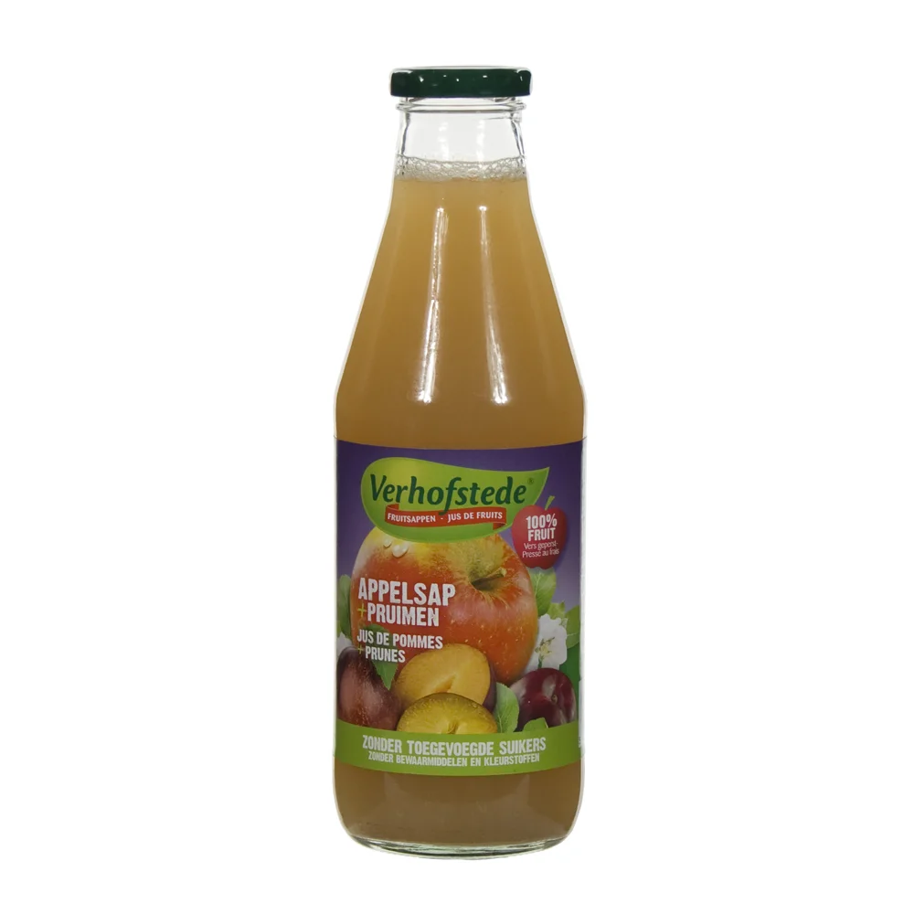 Verhofstede Fruitsap  Appel Pruimensap  70 cl  Fles