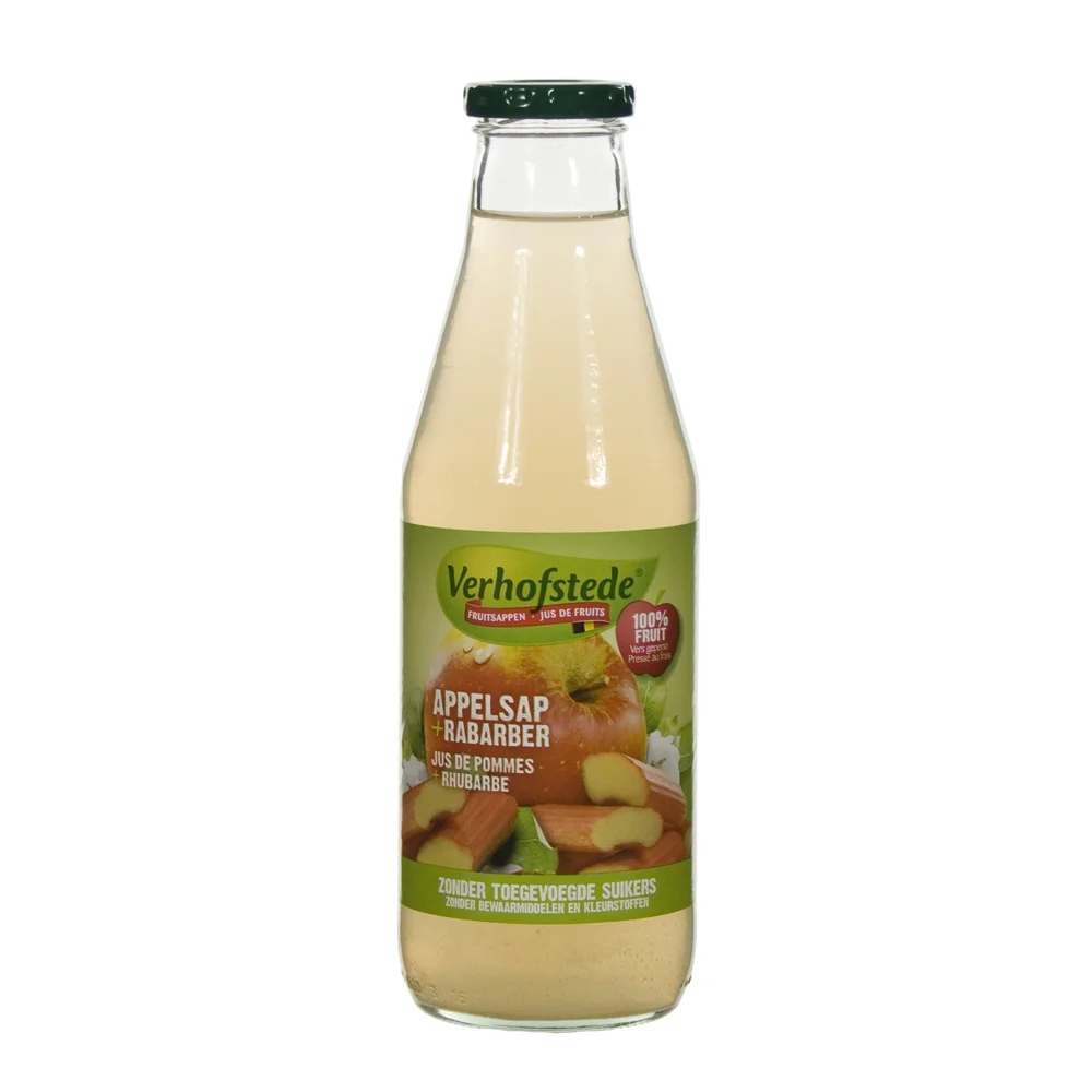 Verhofstede Fruitsap  Appel Rabarbersap  70 cl  Fles