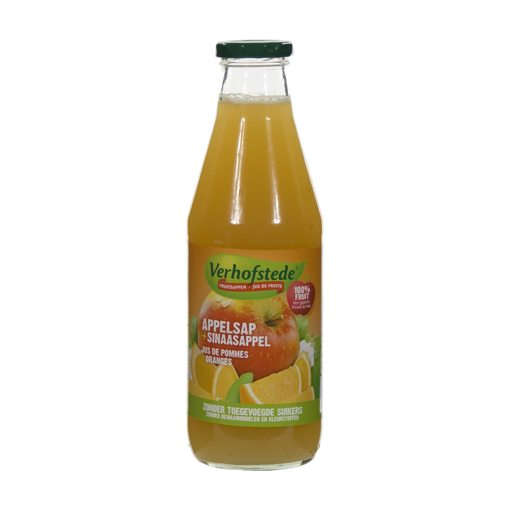 Verhofstede Fruitsap  Appel Sinaas  70 cl  Fles