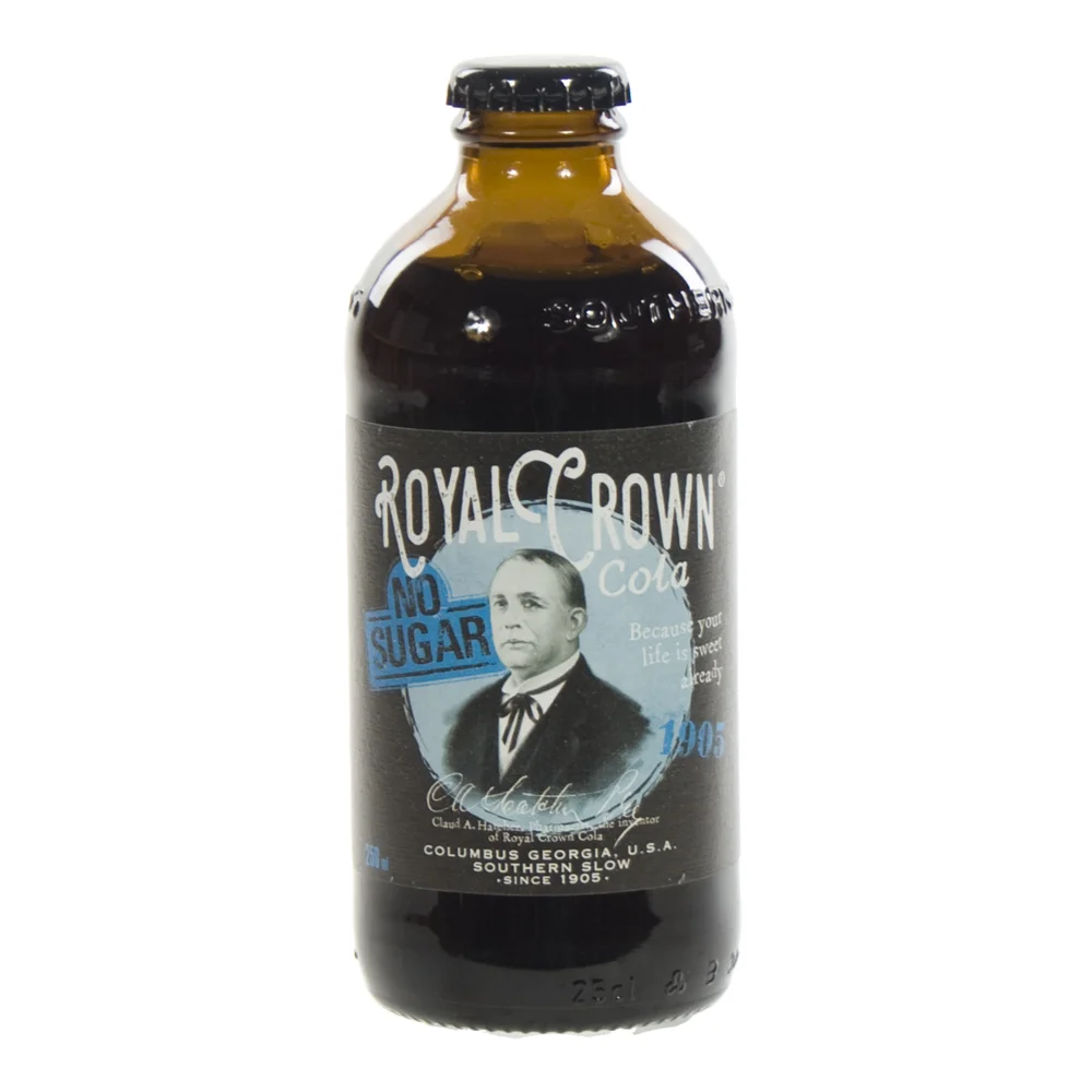 Royal Crown cola zero  25 cl  Fles