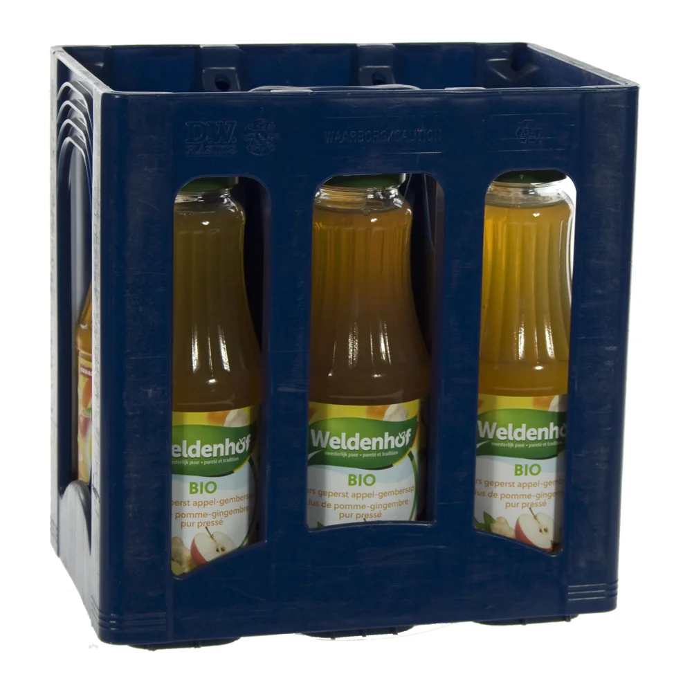 Weldenhof BIO fruitsap  Appel Gember  1 liter  Bak  6 fl