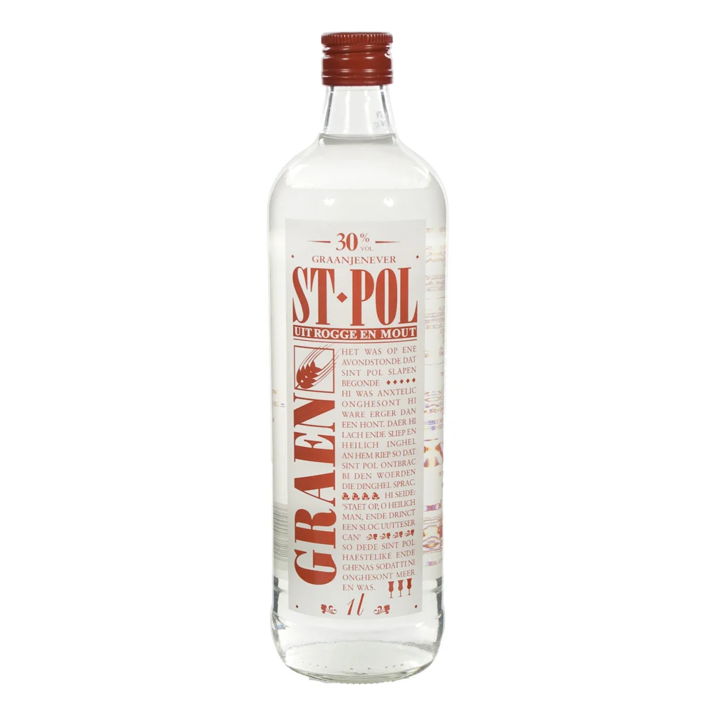 St. Pol Graanjenever 30%  1 liter  Fles