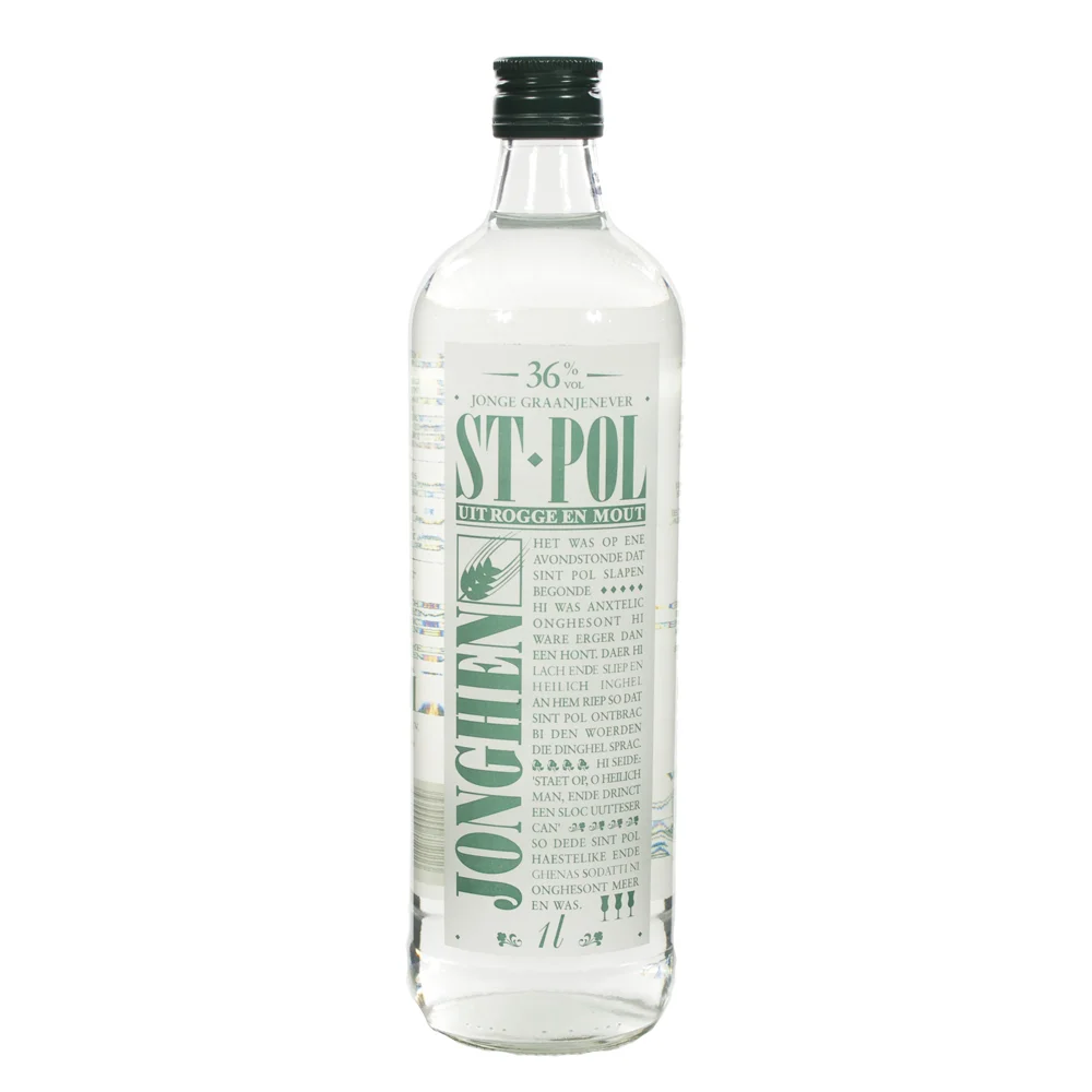 St. Pol Graanjenever 36%  1 liter  Fles