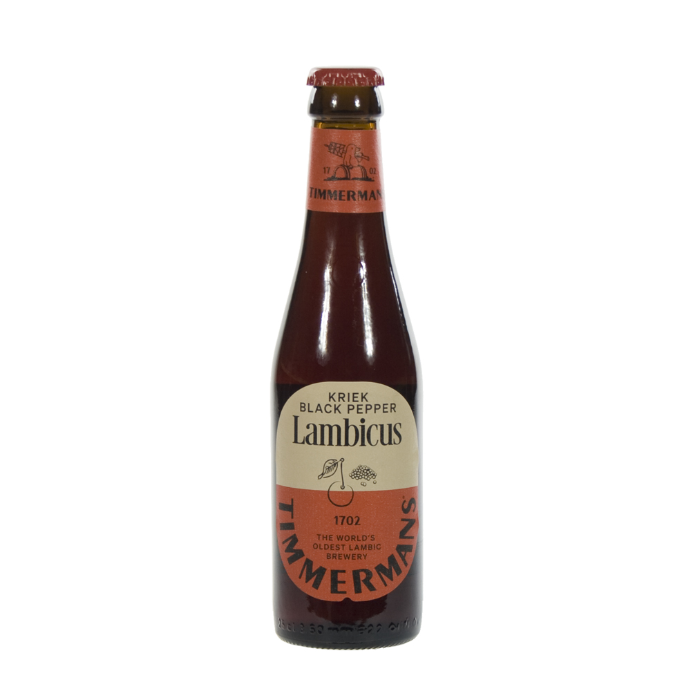 Timmermans kriek lambic black pepper  25 cl  Fles