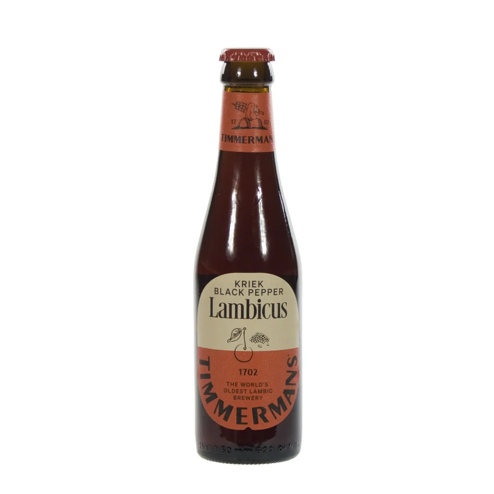 Timmermans kriek lambic black pepper  25 cl  Fles