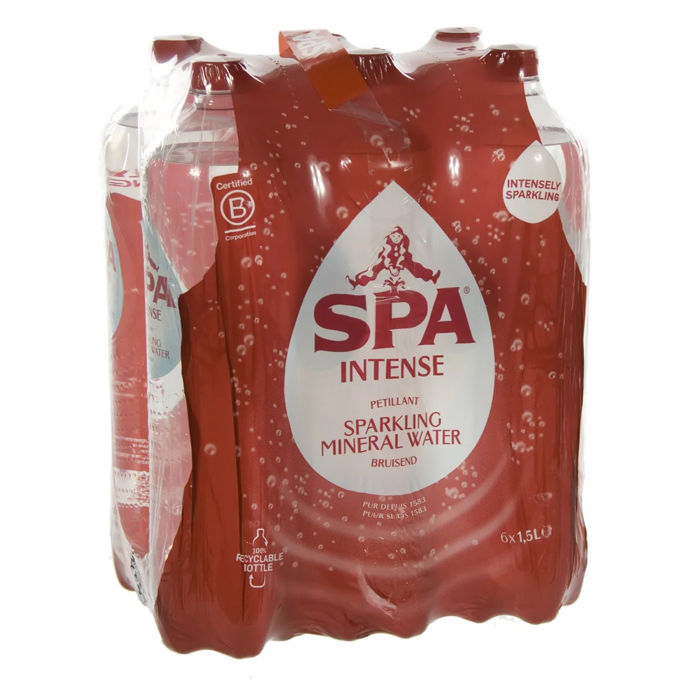 Spa PET  Bruis  1,5 liter  Pak  6 st
