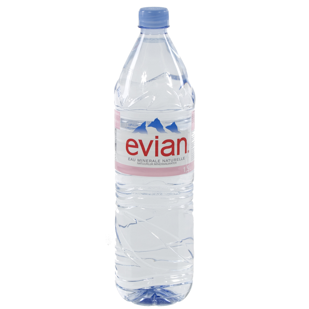 Evian PET  Plat  1,5 liter  Fles