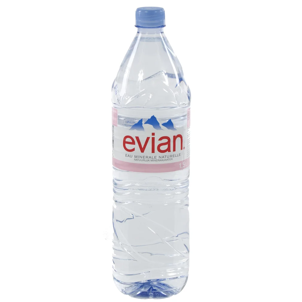 Evian PET  Plat  1,5 liter  Fles