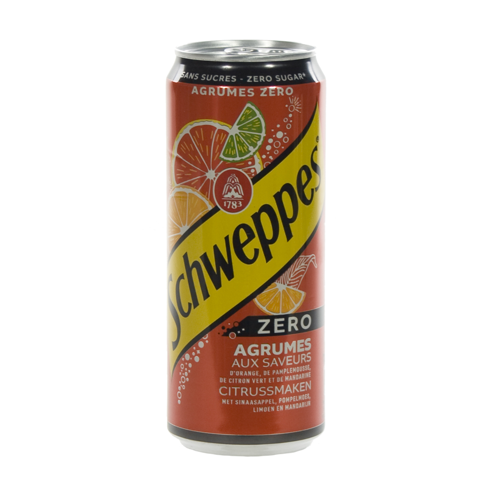 Schweppes Agrum  BLIK  Zero  33 cl  Blik