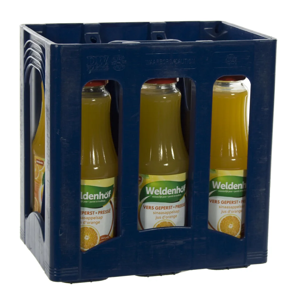 Weldenhof fruitsap  Sinaas + pulp  1 liter  Bak  6 fl