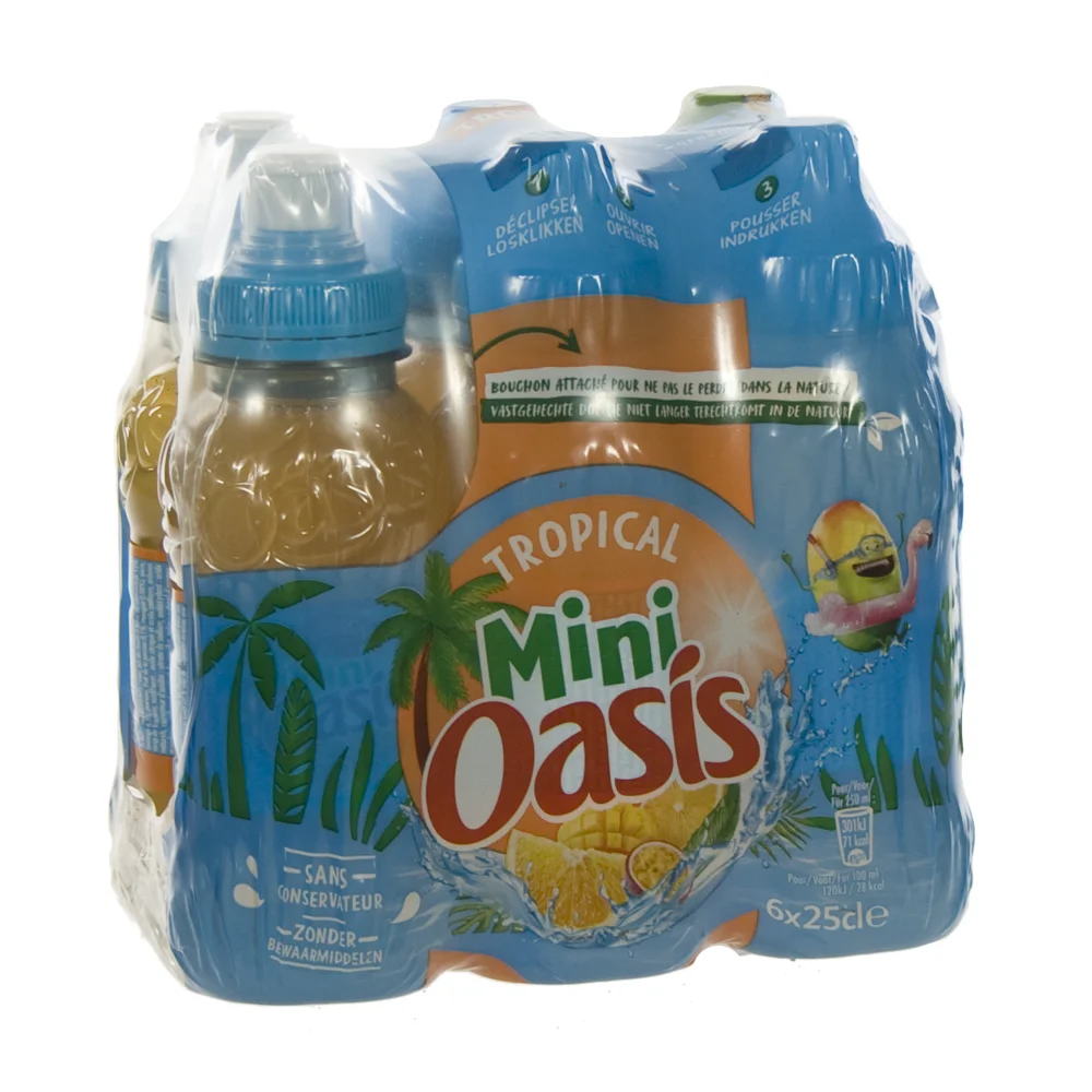 Oasis PET  Tropical  25 cl  Pak  6 st