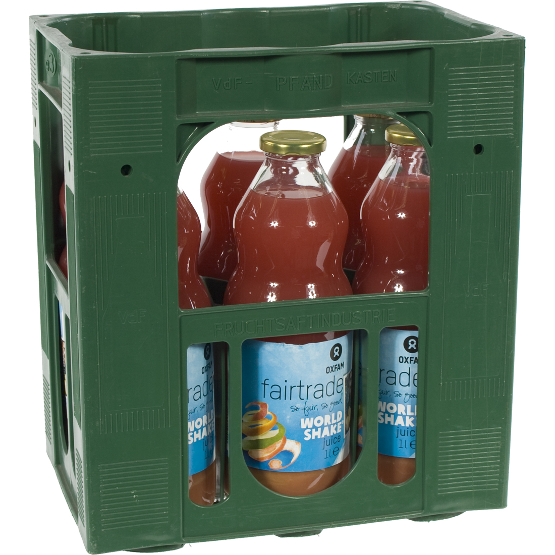 Fruitsap oxfam  Worldshakesap  1 liter  Bak  6 fl