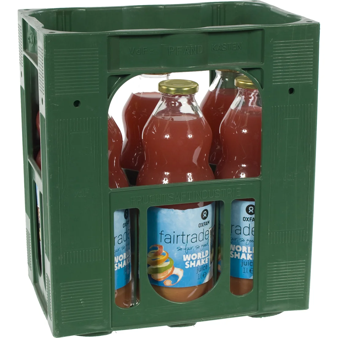 Fruitsap oxfam  Worldshakesap  1 liter  Bak  6 fl