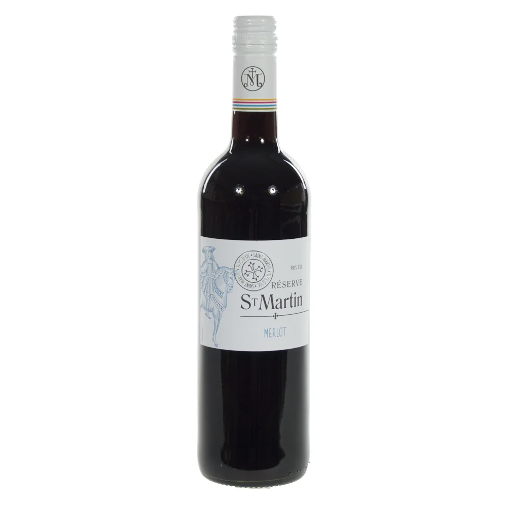 St Martin Merlot 13%  Rood  75 cl  Fles
