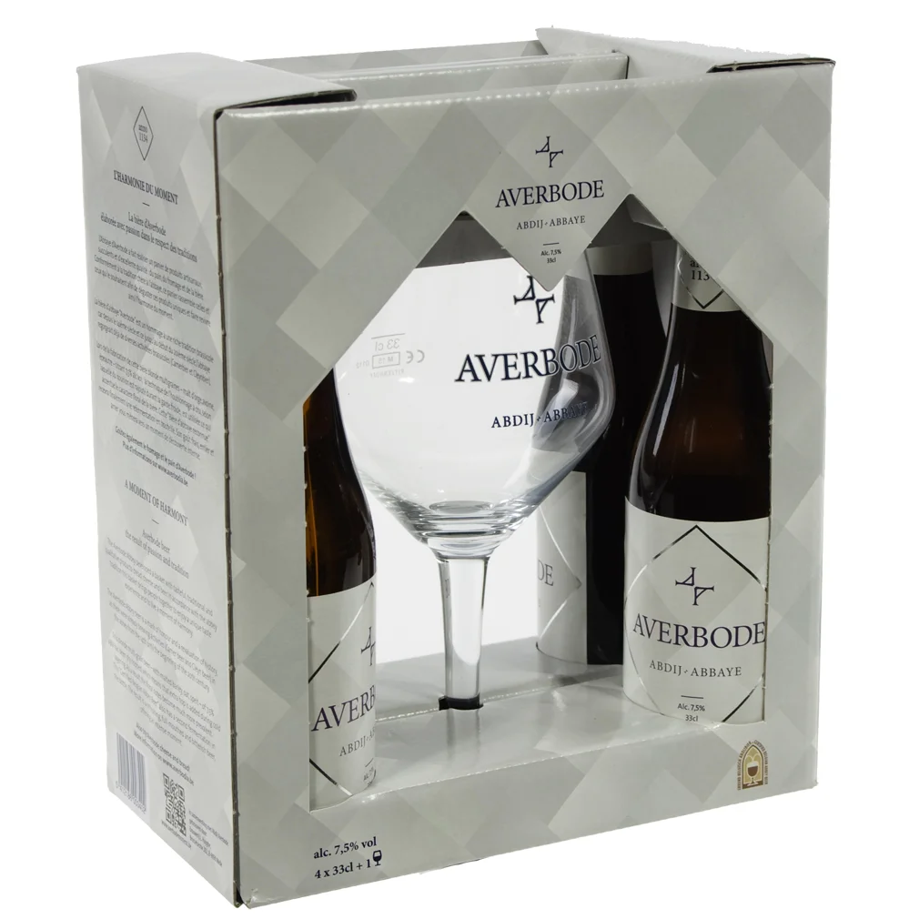 Averbode geschenk  Blond  33 cl  4fles+ 1glas