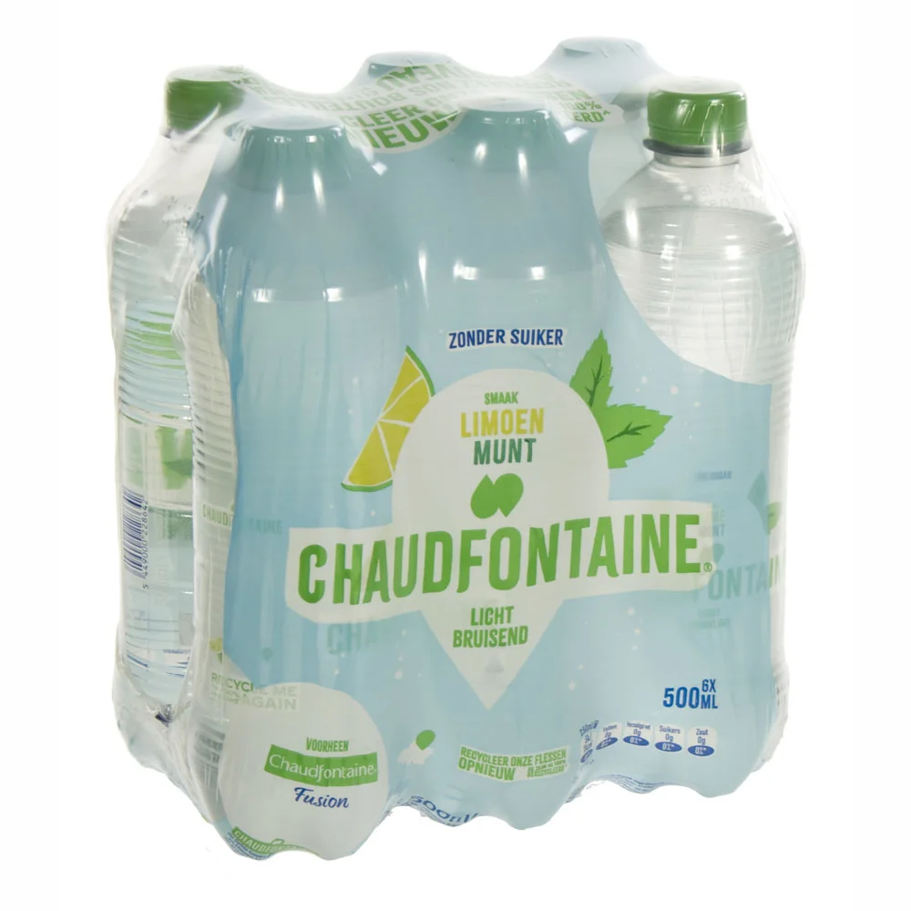 Chaudfontain Fusion Pet  Limoen  50 cl  Pak  6 st