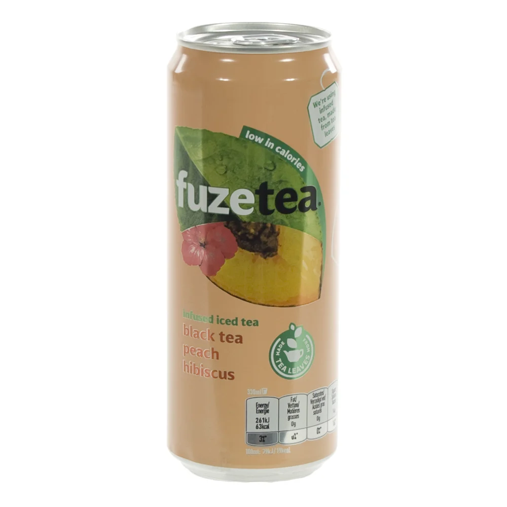 Fuze Tea BLIK  Black Peach Hibiskus  33 cl  Blik