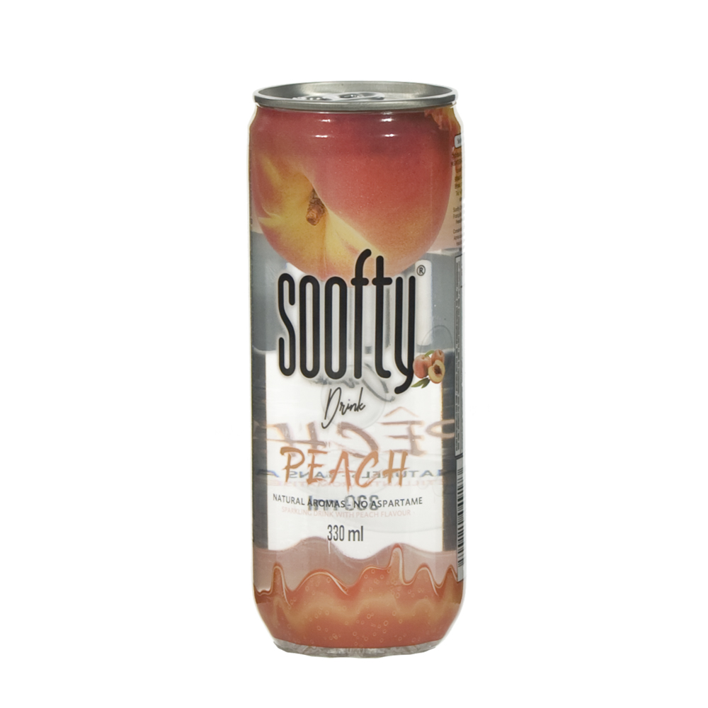 Soofty limonade  Perzik  33 cl  Blik