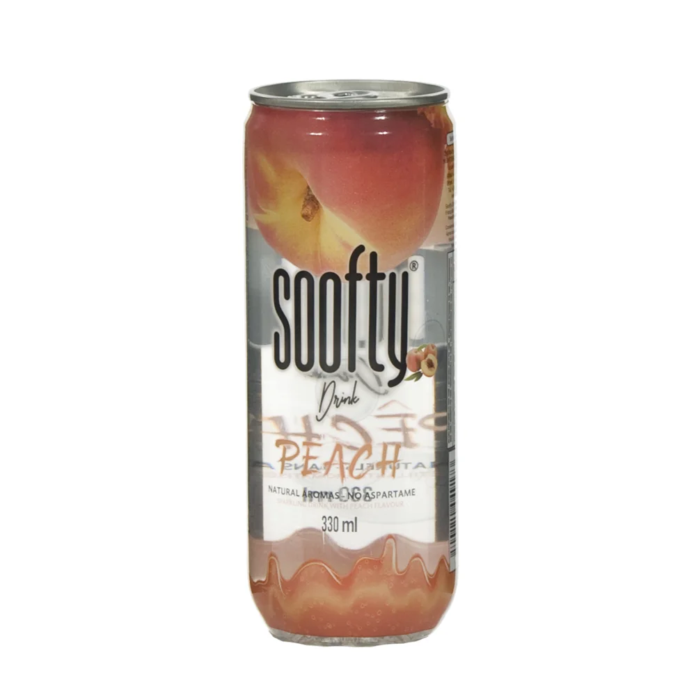 Soofty limonade  Perzik  33 cl  Blik