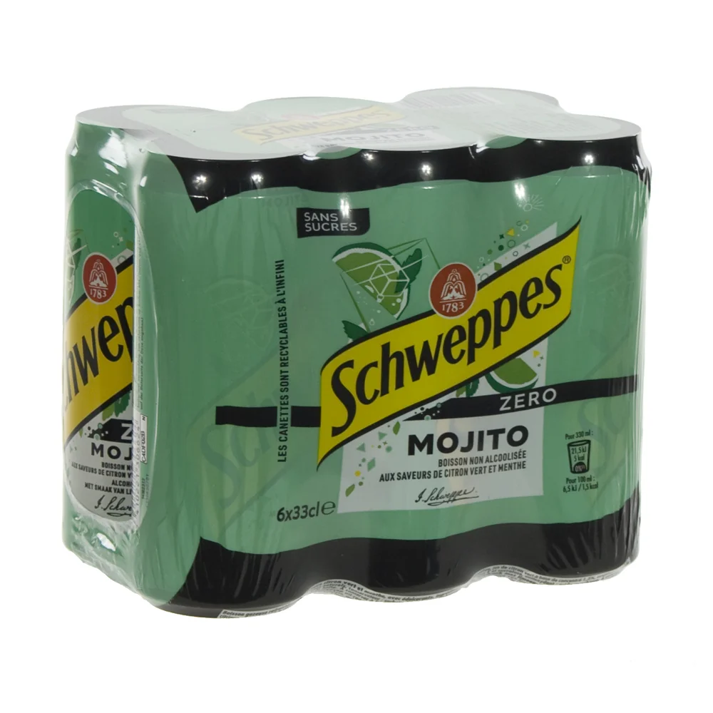 Schweppes Mojito BLIK  Zero  33 cl  Blik  6 pak