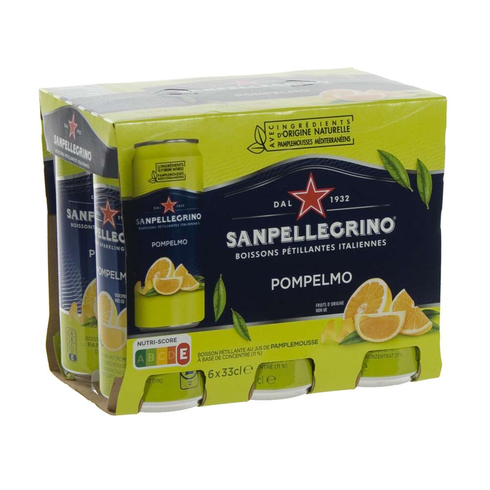 San Pellegrino Pompelmo  33 cl  Blik  6 pak