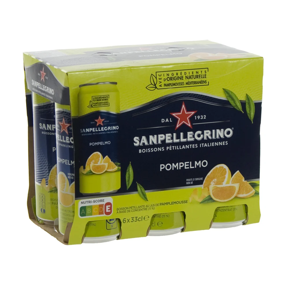 San Pellegrino Pompelmo  33 cl  Blik  6 pak