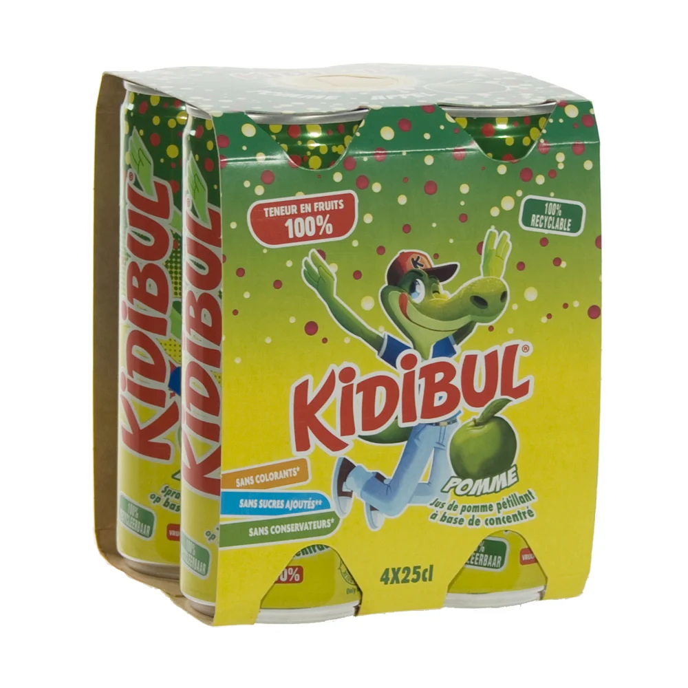 Kidibul  Appel  25 cl  Blik 4 pak