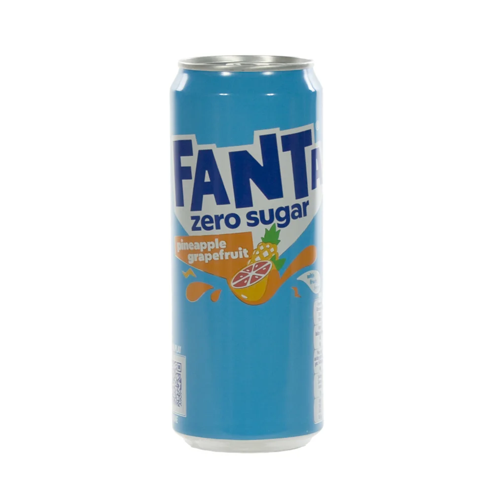Fanta BLIK  Pineapple&grapefruit zero  33 cl  Blik