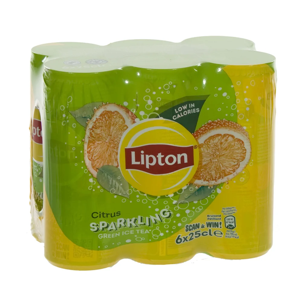 Lipton Sparkling Blik  Green  25 cl  Blik 4 pak