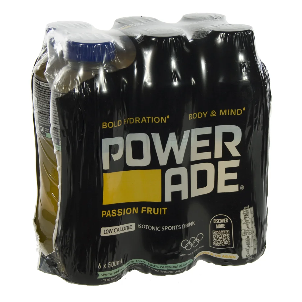 Powerade PET  Passievrucht  50 cl  Pak  6 st