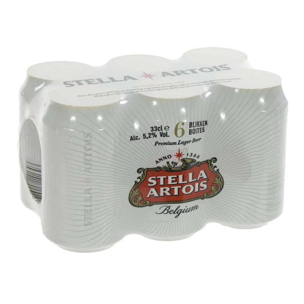 Stella  33 cl  Blik  6 pak