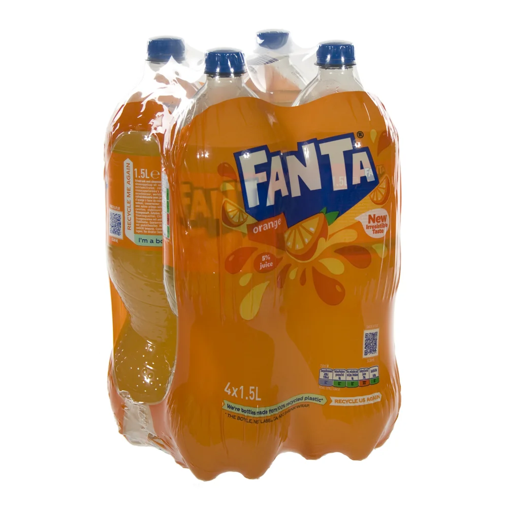 Fanta  PET  Orange  1,5 liter  Pak  4 st