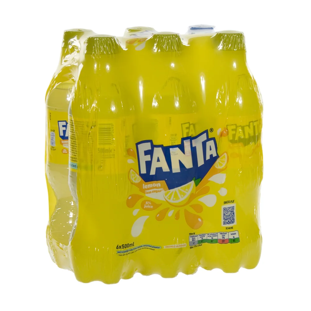 Fanta  PET  Lemon  50 cl  Pak  6 st