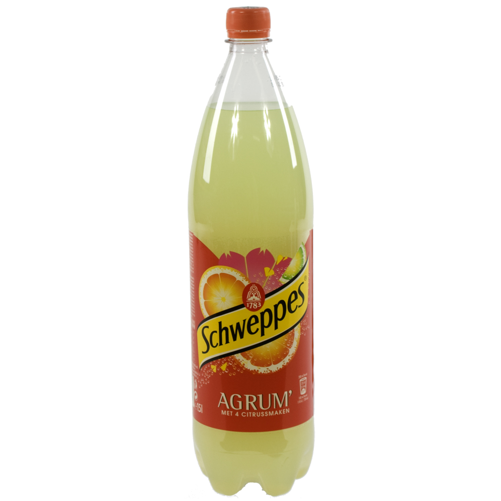 Schweppes agrum PET  Regular  1,5 liter  Fles
