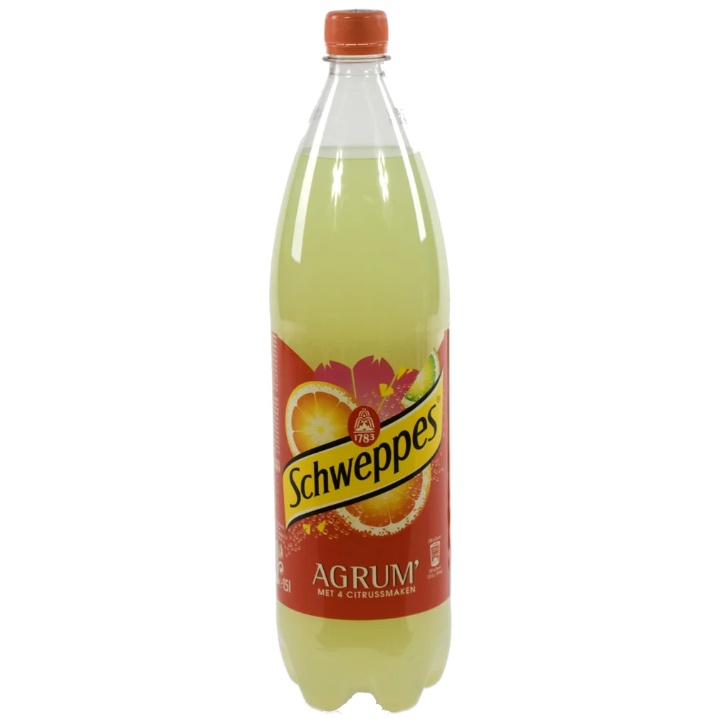 Schweppes agrum PET  Regular  1,5 liter  Fles