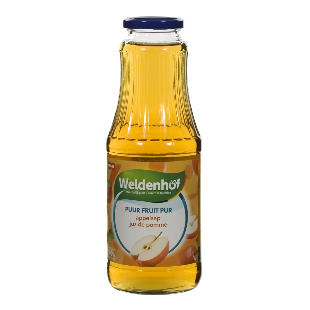 Weldenhof fruitsap  Appel  1 liter  Fles