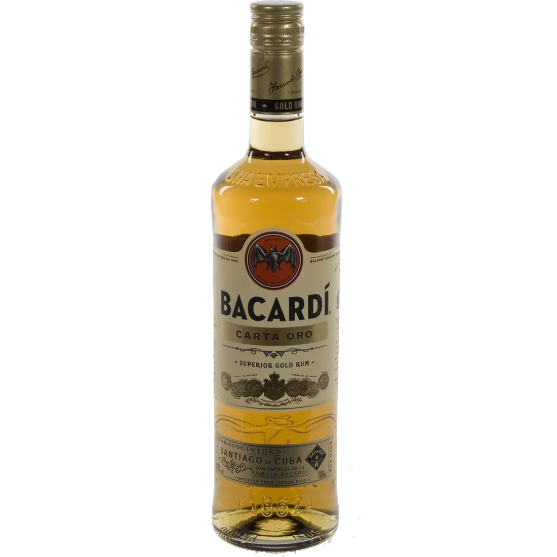 Bacardi Carta Oro 37.5%  70 cl