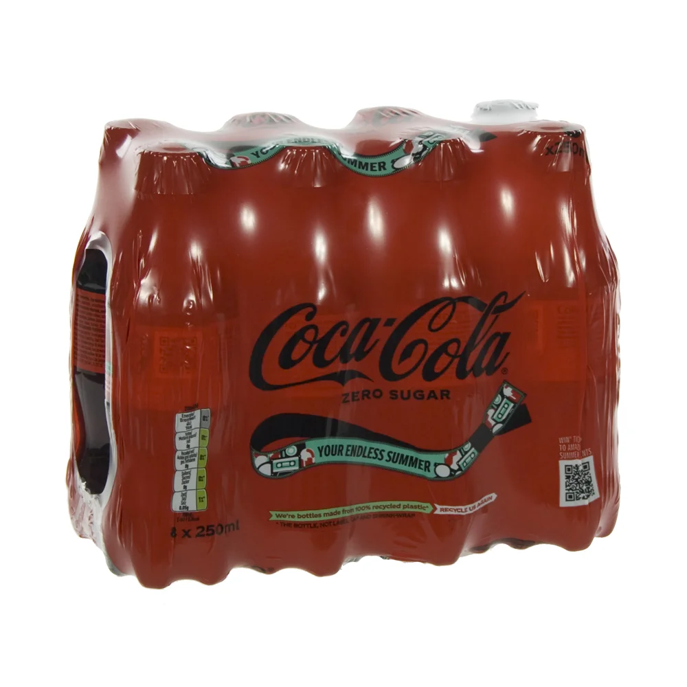 Coca Cola PET  Zero  25 cl  Pak  8 st