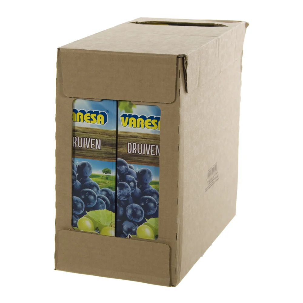 Fruitsap Brik Varesa  Druif rood  1 liter  Pak  8 st