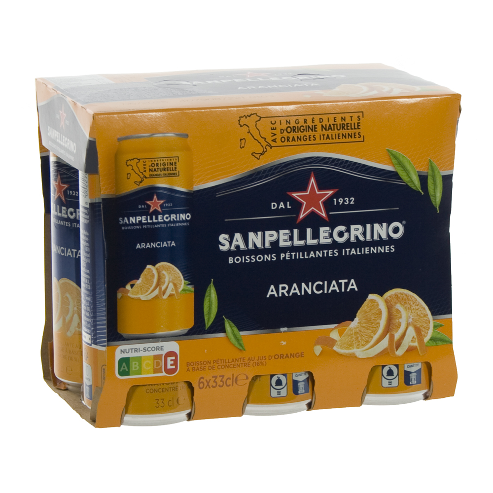San Pellegrino Aranciata  33 cl  Blik  6 pak
