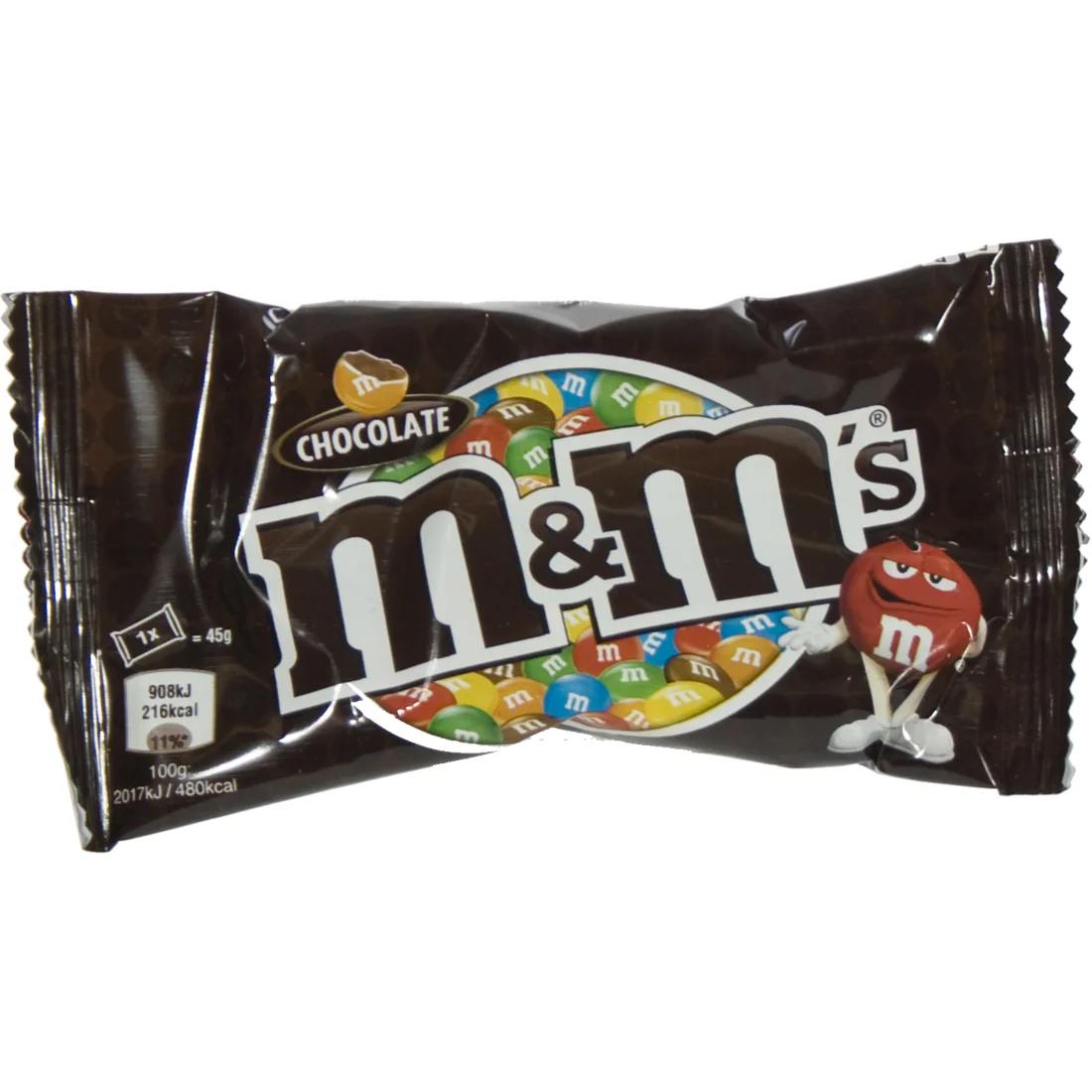 M&M's choco zakje single  45 gr