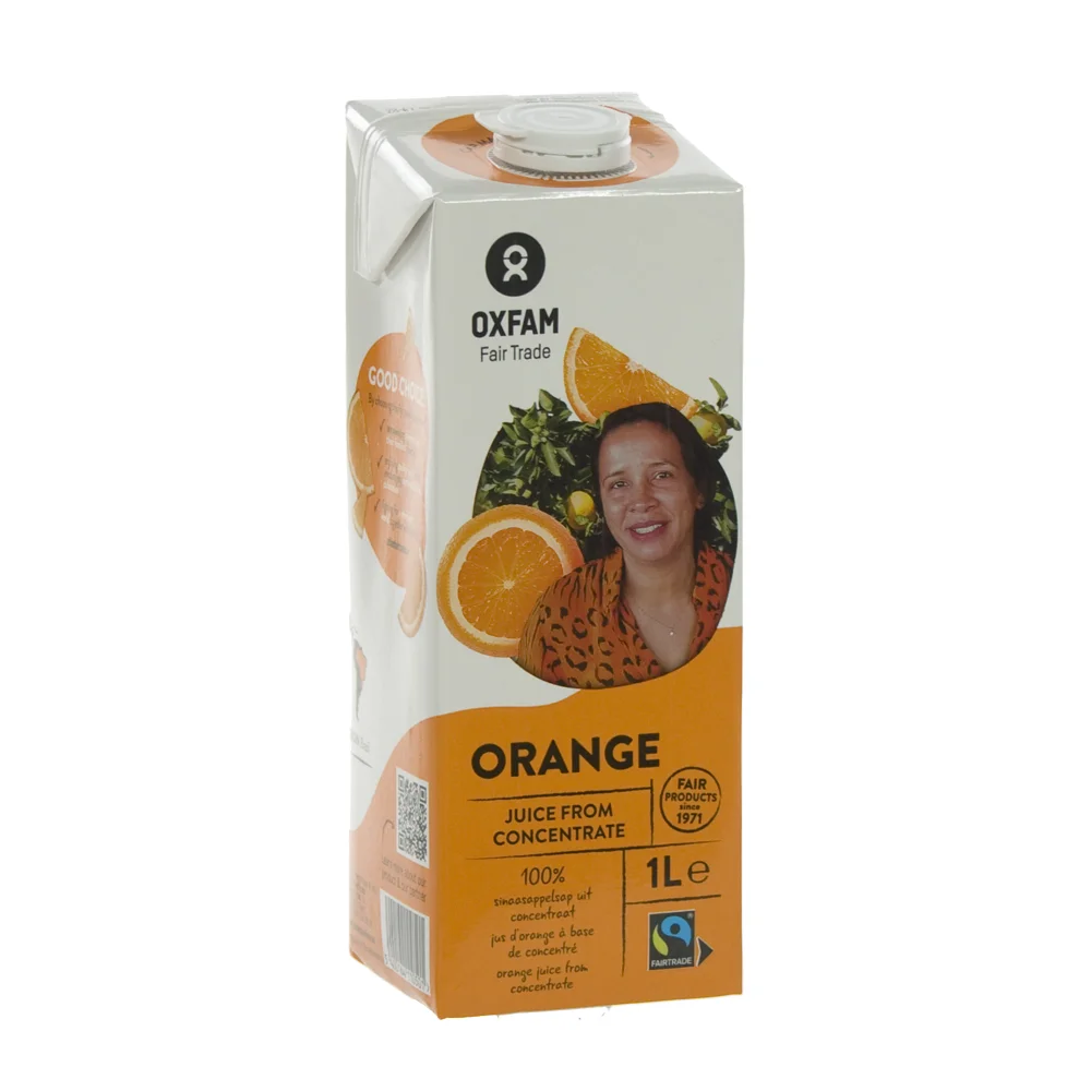 Fruitsap oxfam tetra  Orange  1 liter  Fles