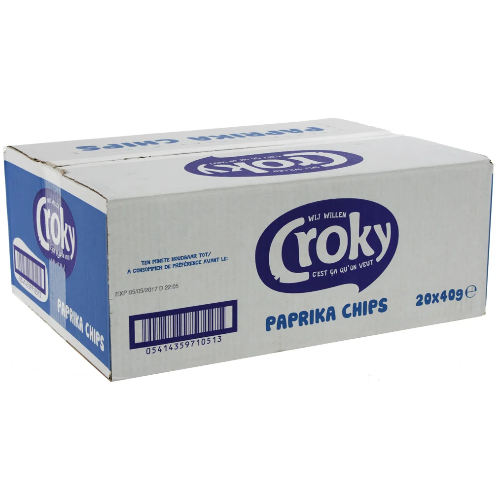 Croky Chips  Paprika  Doos 20st  40 g