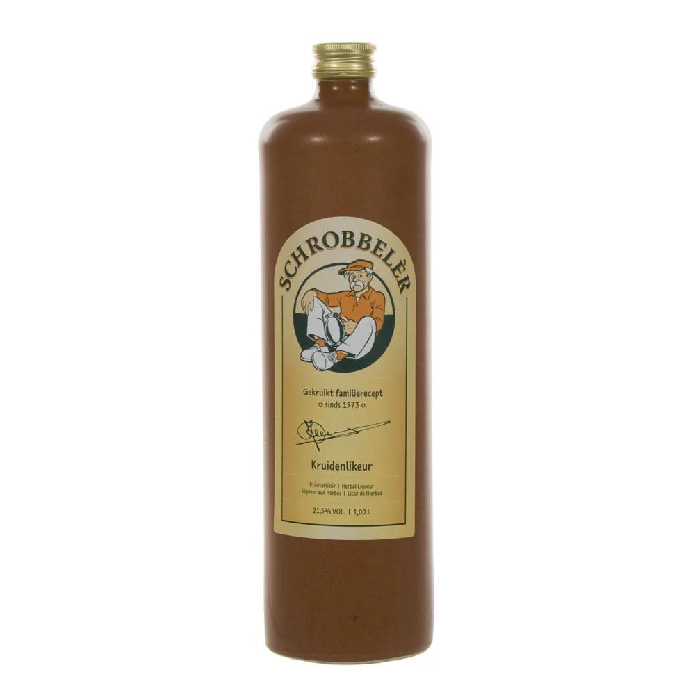 Schrobbeler Kruidlikeur 21.5%  1 liter  Fles