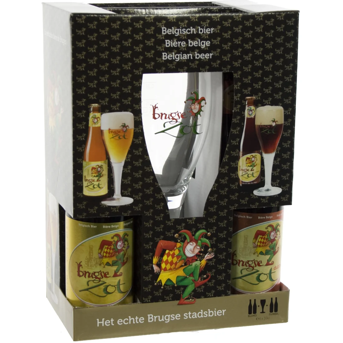 Brugse zot geschenkkoffer-geschenk  4fles+ 1glas